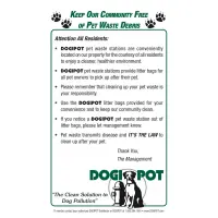 50 Pak DOGIPOT Informational Doorhangers