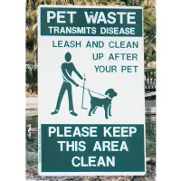 Aluminum On-Leash Pet Sign