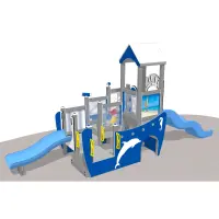 Beach Boat Recycled Plastic Play System