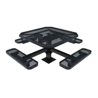 MyTCoat Expanded Metal Single Post Octagon Table