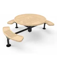 MyTCoat Honeycomb Steel Deluxe Frame Round Table