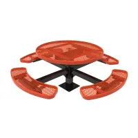 MyTCoat Expanded Metal Single Post Round Table