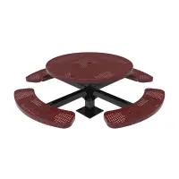 MyTCoat Honeycomb Steel Single Post Round Table
