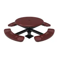 MyTCoat Honeycomb Steel Single Post Round Table with Smooth Top