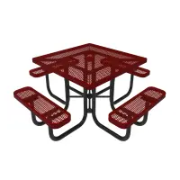 MyTCoat Expanded Metal Portable Frame Square Table