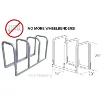 U-Lockit Bike Rack, 5-Hoop, 10-Bike Capacity