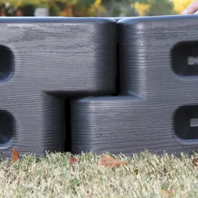 8 / 12 inch high ParKurb Border and Stake - 4 and 6 ft Timbers