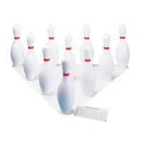 Plastic Bowling Pin Set with 5 Pound Rubber Bowling Ball