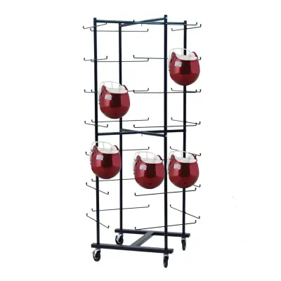 Rolling Football Helmet Rack