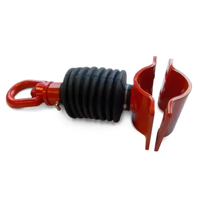 Jensen Red Tire Swivel - Round Pipe Top Rail