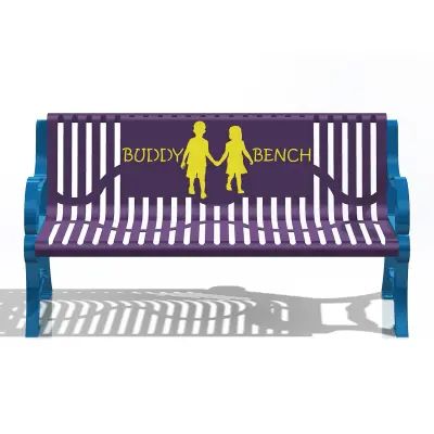 5 foot long Kind Kids Buddy Bench with Classic Style with Back