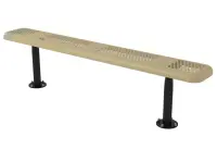 Essentials - Perforated Style Park Bench Without Back