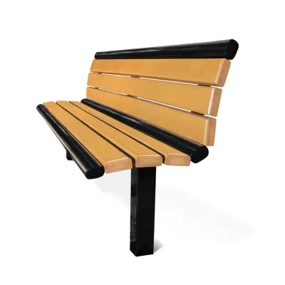 Uptown - Arches Recycled Plastic Slatted Bench with Back