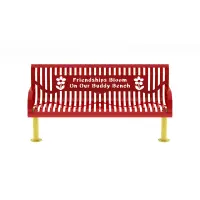 6 foot long Buddy Bloom Buddy Bench with Classic Wingline Style with Back
