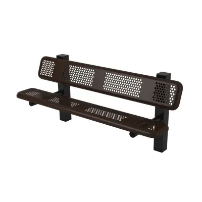 Essentials - Perforated Style Square Frame Park Bench