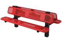 Essentials - Perforated Style Square Frame Park Bench