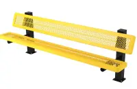 Essentials - Regal Style Square Frame Park Bench