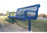 MyTCoat Expanded Metal Sloped Bench