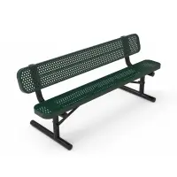 MyTCoat Honeycomb Steel Park Bench with Back