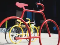 Bike Bike Rack, Bicycle-Shaped - 4 Bike Capacity