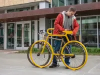 Bike Bike Rack, Bicycle-Shaped - 4 Bike Capacity