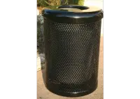 MyTCoat 32 Gallon Honeycomb Steel Trash Receptacle