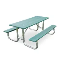 Recycled Plastic Galvanized Frame Picnic Table