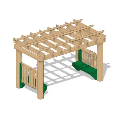 Garden Arbor with Benches