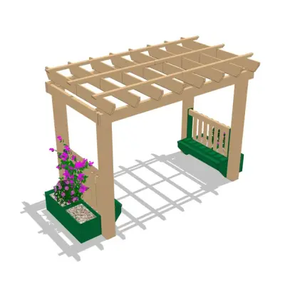Garden Arbor with Two Modbox Planters