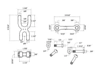 H Shackle Swing Seat Double Clevis Connector
