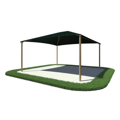 Square Shade Shelter with 12 feet high Entrance Height