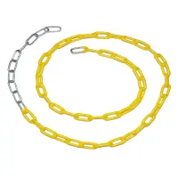 Individual PVC Coated Metal Swing Set Chain - 78 inches (length accommodates belt seat at 8-feet top rail)