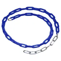 Individual PVC Coated Metal Swing Set Chain - 60 inches (length accommodates bucket seat at 8-feet top rail)