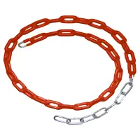 Individual PVC Coated Metal Swing Set Chain - 60 inches (length accommodates bucket seat at 8-feet top rail)