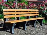 Recycled Plastic Comfort Park Avenue Bench
