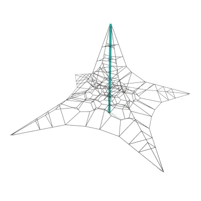 Interstellar Incline 3D Pyramid Net Climber