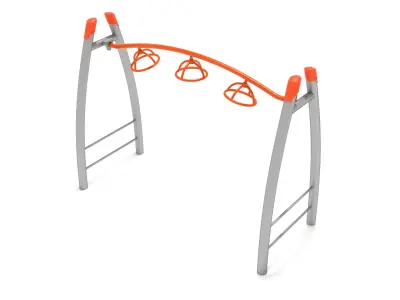 Freestanding Curved Post 3-Wheel Overhead Spinner