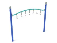 Freestanding Straight Post Curved Overhead Swinging Ring Ladder