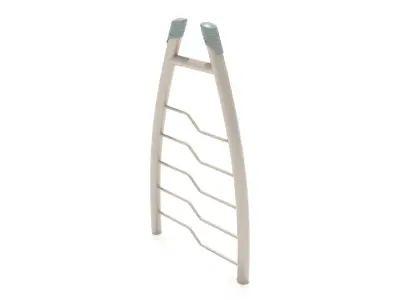 Freestanding Curved Post Bent Rung Vertical Ladder