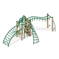 Pikes Peak Recycled Playground Fitness Climber without Steppers / Balance Beam