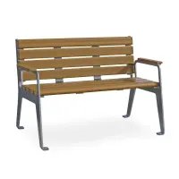 Plaza Bench With Back