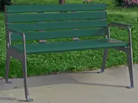 Plaza Bench With Back