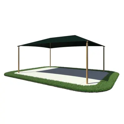 Rectangular Shade Shelter with 10 feet high Entrance Height
