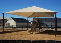 Rectangular Shade Shelter with 8 feet high Entrance Height