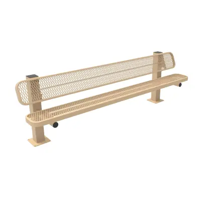MyTCoat Expanded Metal Bench with Square Posts