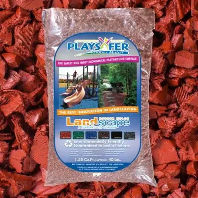 40 lb 1.55 cubic feet Bag Playsafer Rubber Mulch Nuggets