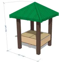 Kids Sand Hut with Roof
