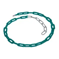 Individual PVC Coated Metal Swing Set Chain - 48 inches (length accommodates bucket seat at 7-feet top rail)