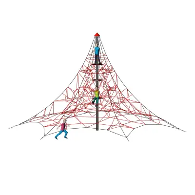 6-Sided Spider Pyramid Net Climber 6-6 (236-inch install height)