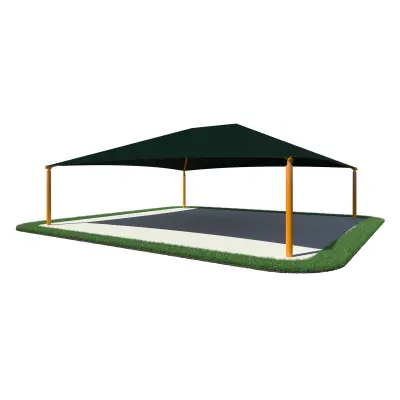 Square Shade Shelter with 8 feet high Entrance Height